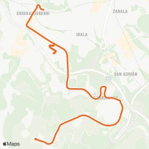 Bilbobus San Justo - Ametzola map