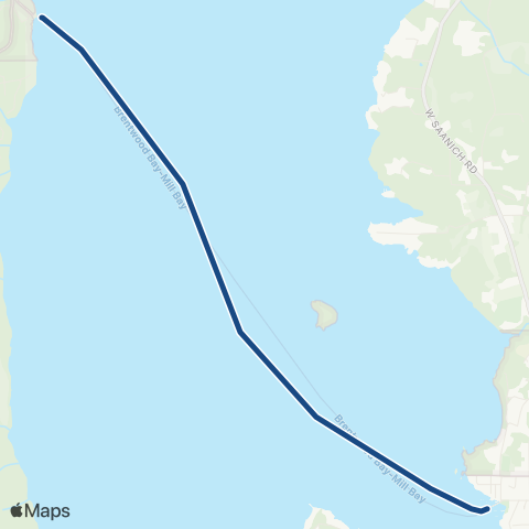 BC Ferries Brentwood Bay - Mill Bay map