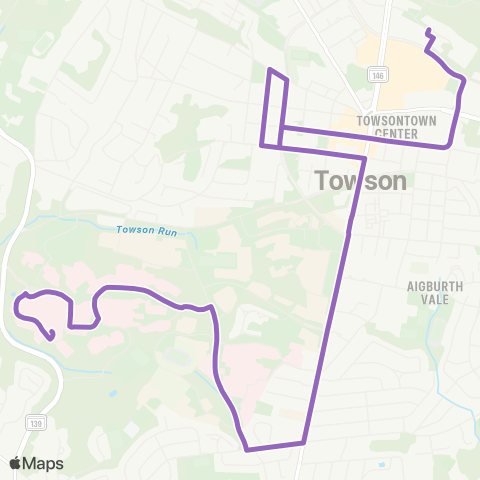Towson Loop Purple Loop map