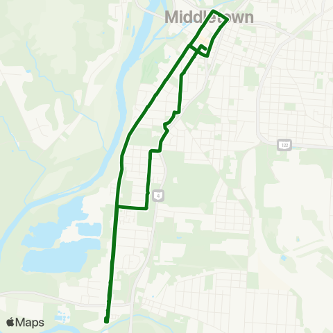 BCRTA Green Line map
