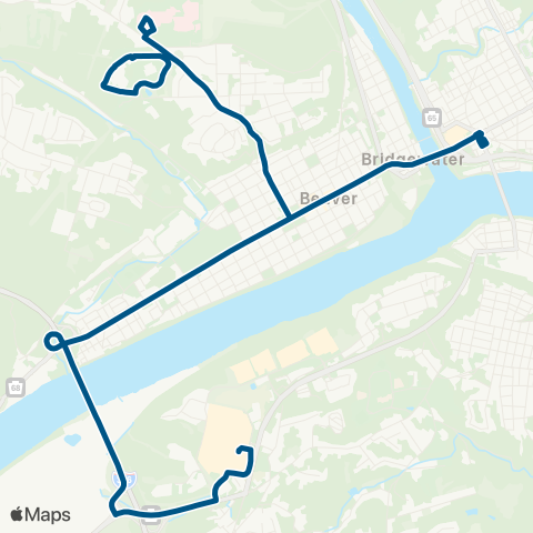 Beaver County Transit Authority 3 Rochester / Vanport / Monaca map