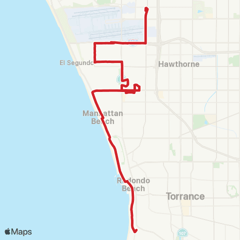 Beach Cities Transit LAX - Beach Cities map