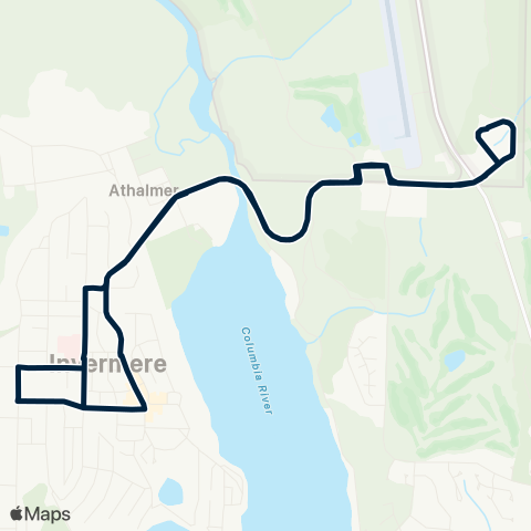 BC Transit East Kootenay Invermere Local map