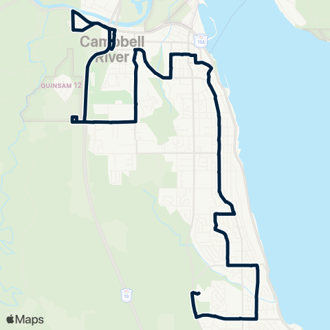 BC Transit Campbell River Quinsam / North Island College map