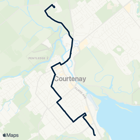 BC Transit Comox Valley Vanier map