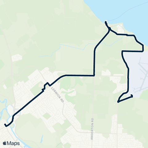 BC Transit Comox Valley Airport via Powell R. Ferry / Downtown map