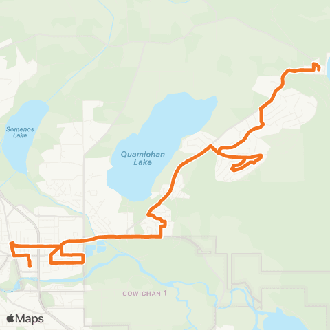 BC Transit Cowichan Valley Maple Bay map