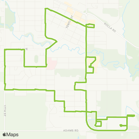 BC Transit Dawson Creek Southside map