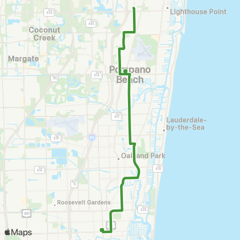 Broward County Transit 15 A - Cypress Rd - 3 A Local map