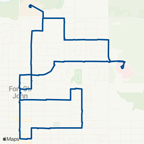 BC Transit Fort St. John Northside map