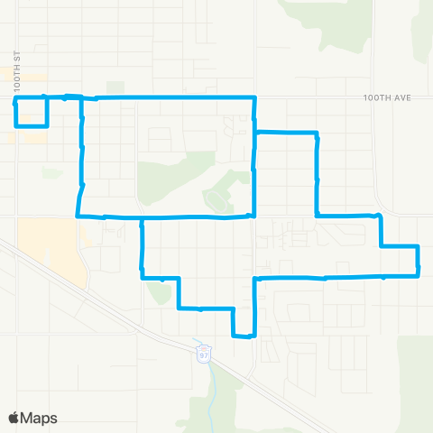 BC Transit Fort St. John Southeast map