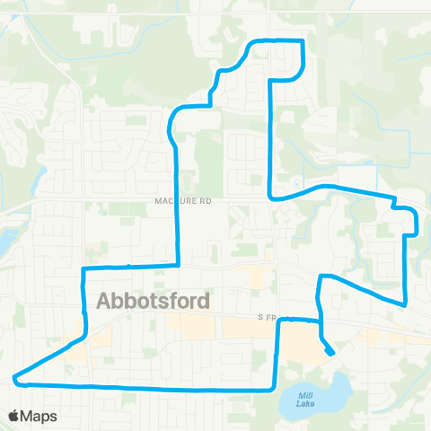 BC Transit Fraser Valley Region Gladwin map