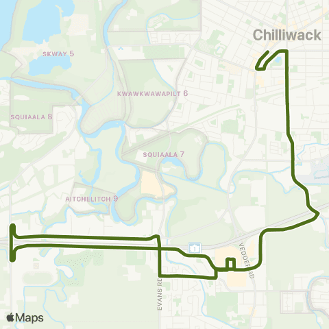 BC Transit Fraser Valley Region Industrial map
