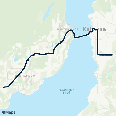BC Transit Kelowna School Special map