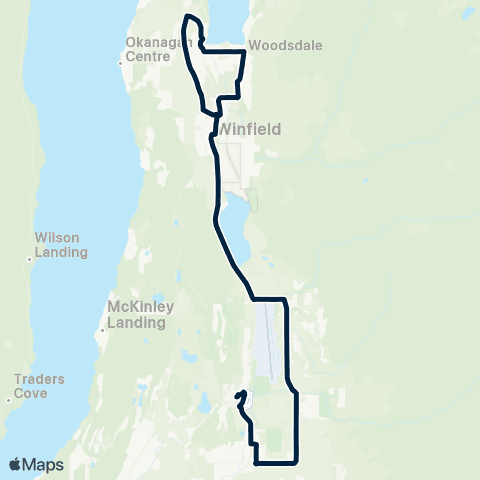 BC Transit Kelowna Lake Country map