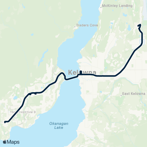 BC Transit Kelowna Okanagan map