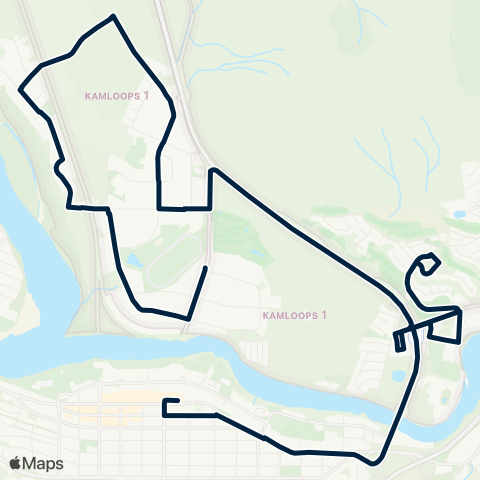 BC Transit Kamloops Mt. Paul map