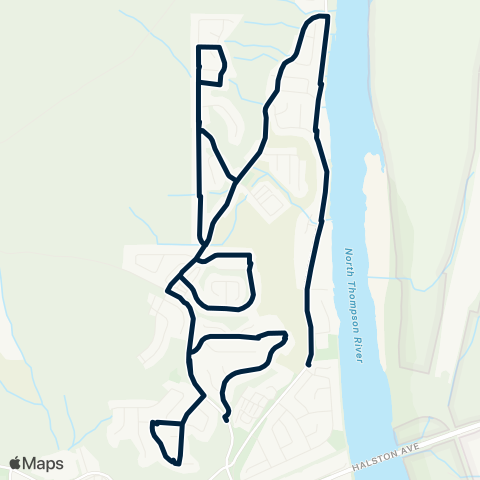 BC Transit Kamloops Batchelor Heights - School Special map