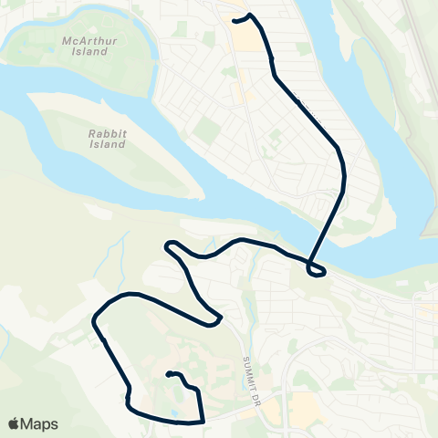 BC Transit Kamloops North Shore TRU Express map