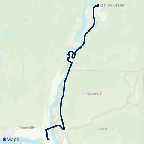 BC Transit Kamloops Yellowhead map