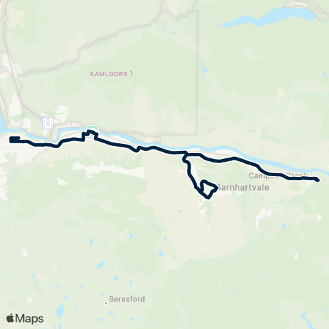 BC Transit Kamloops Dallas map