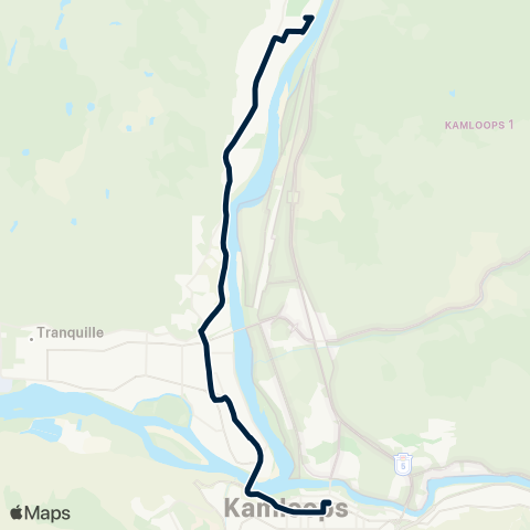 BC Transit Kamloops Westsyde map