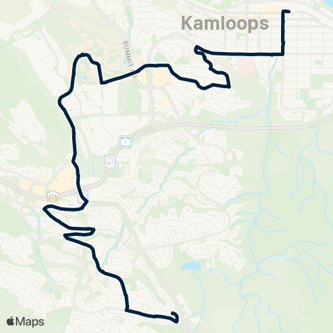 BC Transit Kamloops Aberdeen map