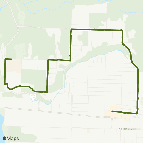 BC Transit Kitimat-Stikine College / Halliwell map