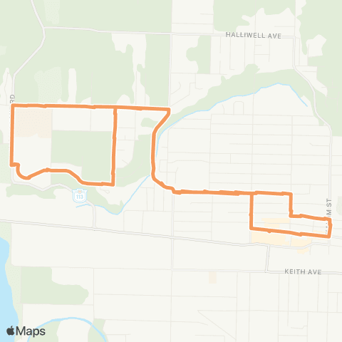 BC Transit Kitimat-Stikine College Express map
