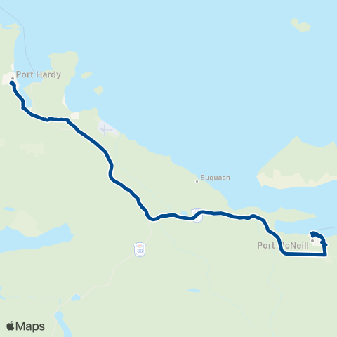 BC Transit Mount Waddington Port McNeill map