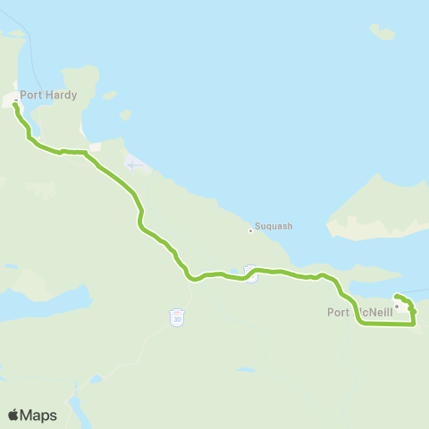 BC Transit Mount Waddington Port Hardy map
