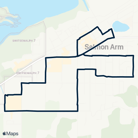 BC Transit North Okanagan West Loop map