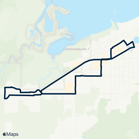 BC Transit North Okanagan Shopper's Shuttle map