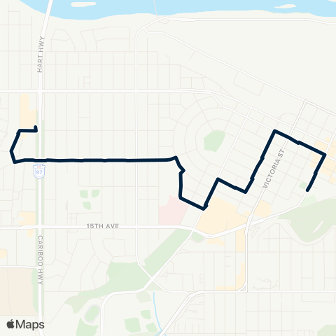 BC Transit Prince George Downtown / Spruceland map