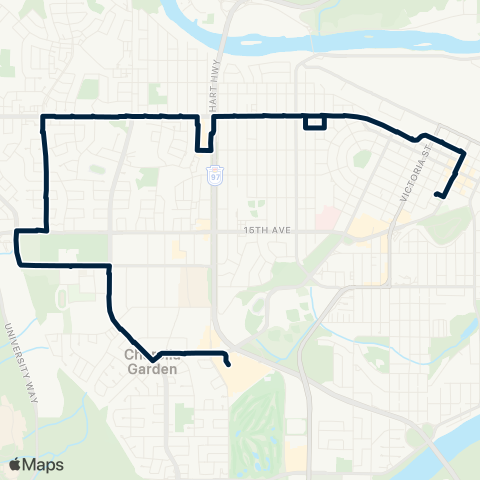 BC Transit Prince George 5th / Victoria map