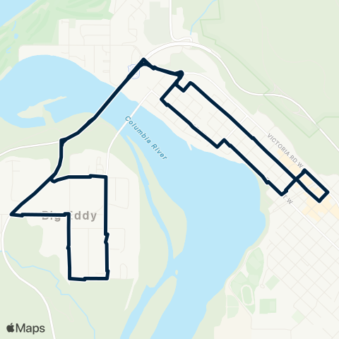 BC Transit Revelstoke Big Eddy map