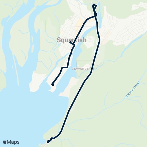 BC Transit Squamish South Parks map
