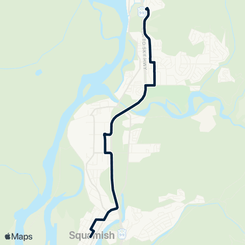 BC Transit Squamish Garibaldi map