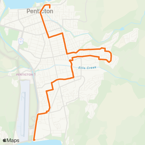 BC Transit South Okanagan-Similkameen Uplands / Skaha Lake map