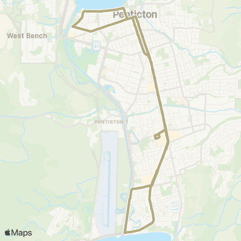 BC Transit South Okanagan-Similkameen Party Loop map