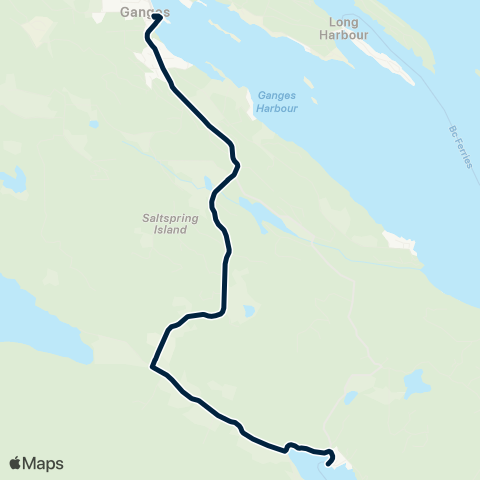 BC Transit Salt Spring Island Fulford Harbour map