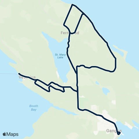 BC Transit Salt Spring Island SS Connector map