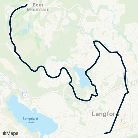 BC Transit Victoria Skirt Mountain / Langford Exch map