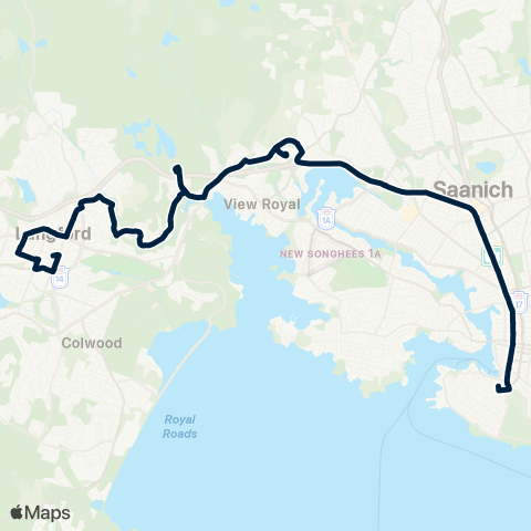 BC Transit Victoria Vic General / Langford Exch map
