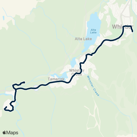 BC Transit Whistler Cheakamus map