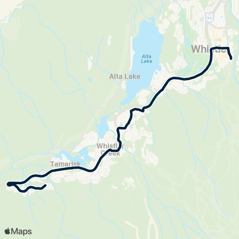 BC Transit Whistler Spring Creek map