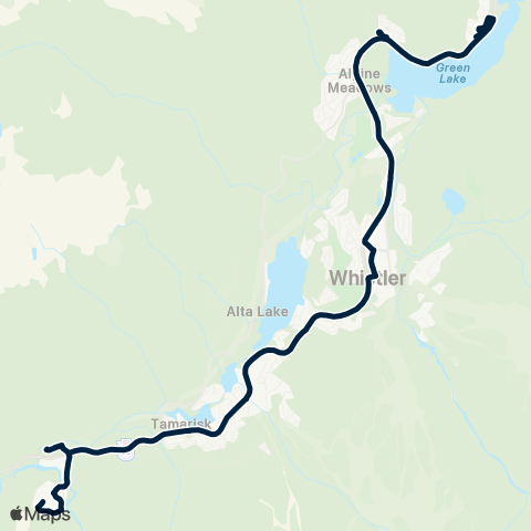 BC Transit Whistler Valley Express map