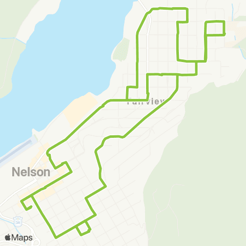 BC Transit West Kootenay Fairview map