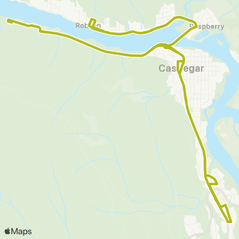 BC Transit West Kootenay Columbia map