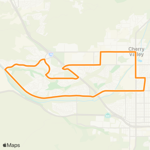 Beaumont Transit Route 7-1 map